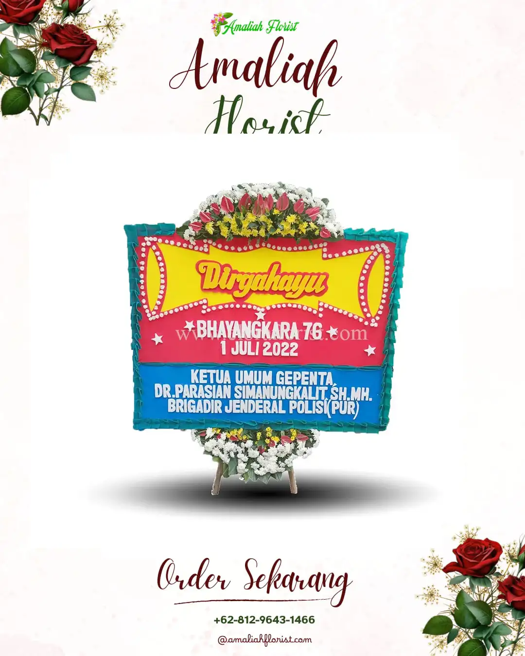 Papan Bunga HUT Ulang Tahun Kalimendong